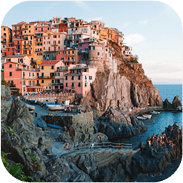 Colorful seaside village
